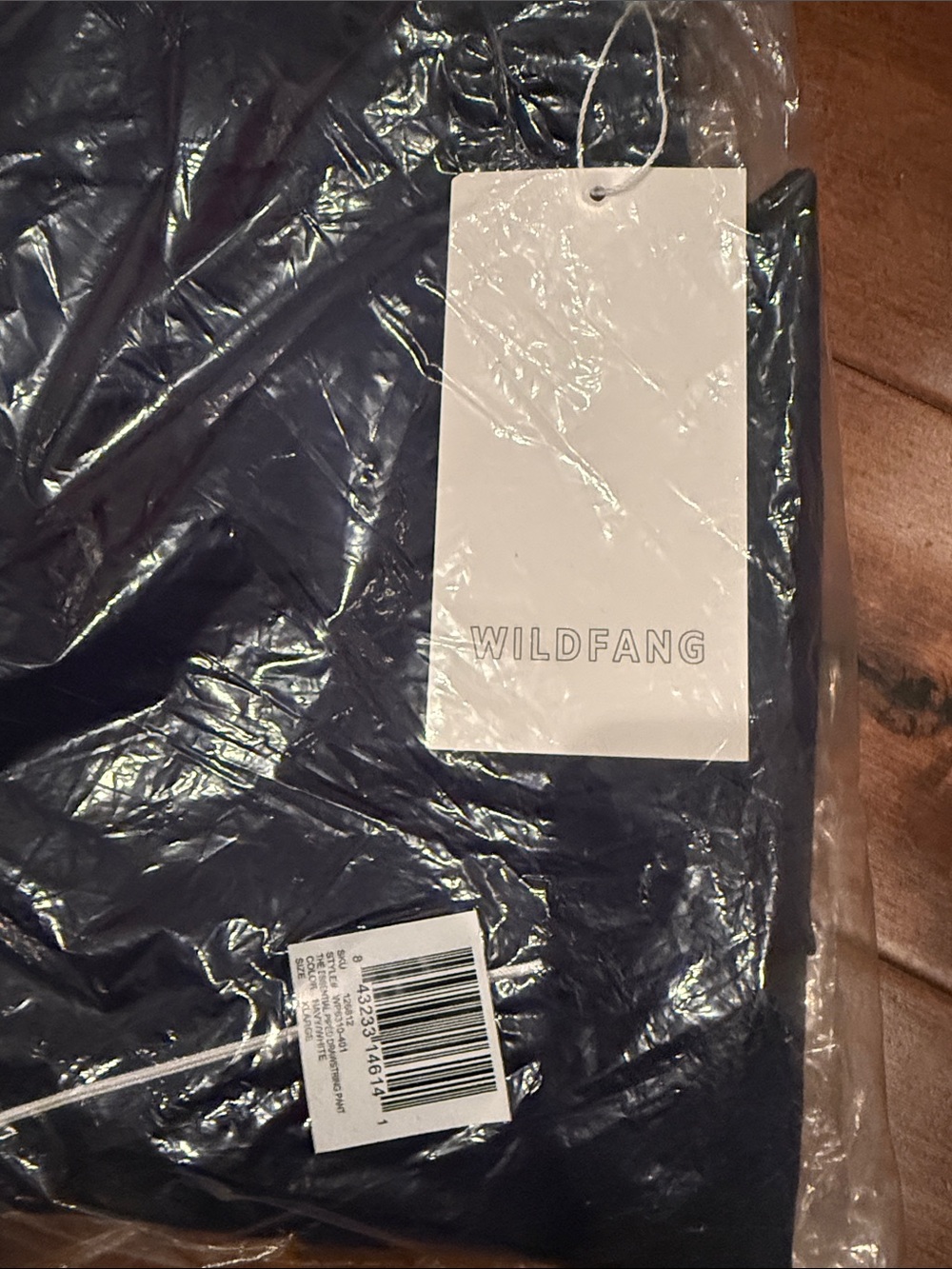 Wildfang The Essential Piped Drawstring Pants Navy/White NWT XL - Picture 4 of 5
